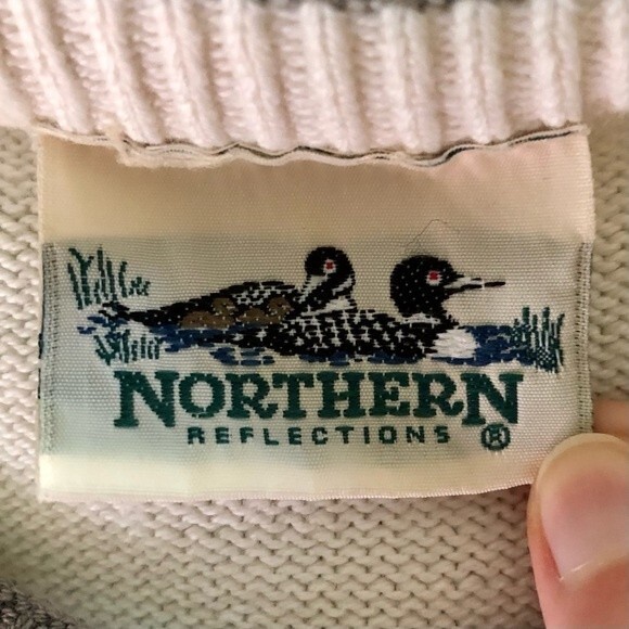 Vintage Northern Reflection Woman Golf Scene Embroidered Sweater Novelty - Picture 4 of 4